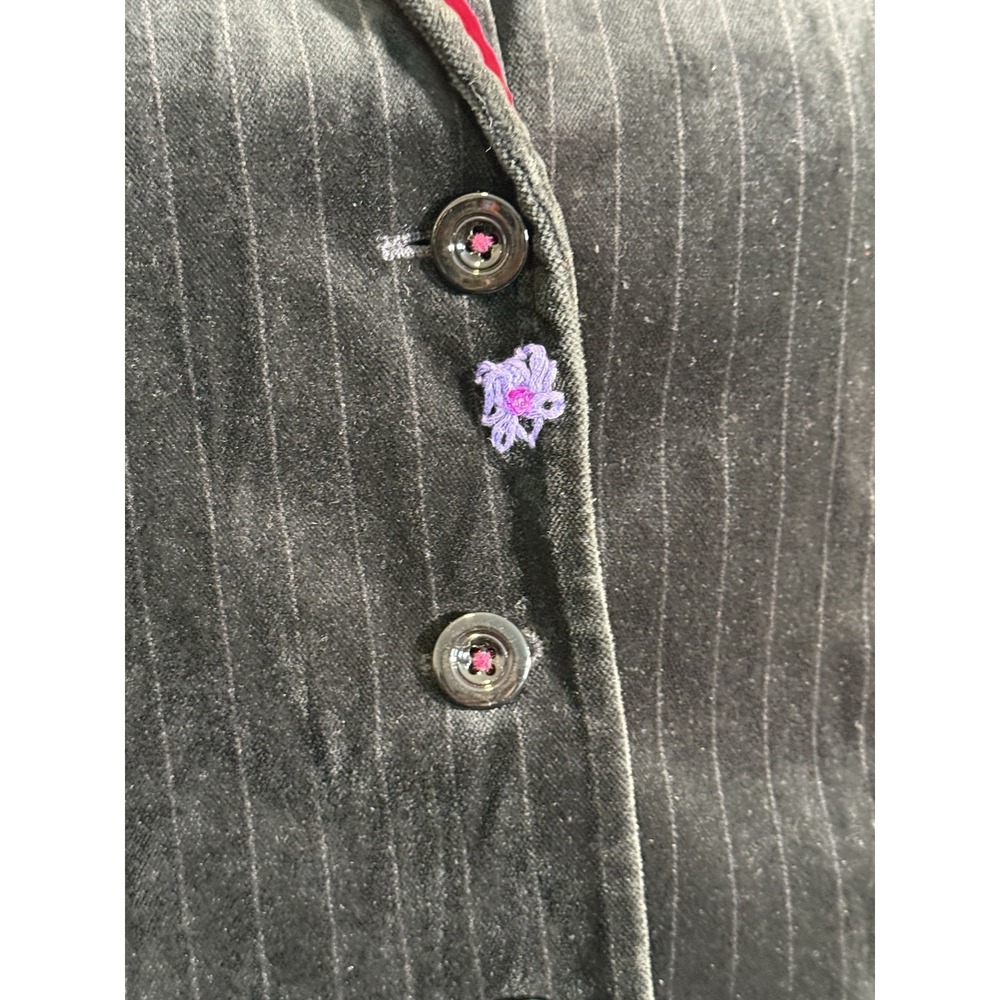 Womens Washable Fitted 100% Suede Leather Blazer Jacket Sz M Periwinkle Blue Y2K - Picture 7 of 14
